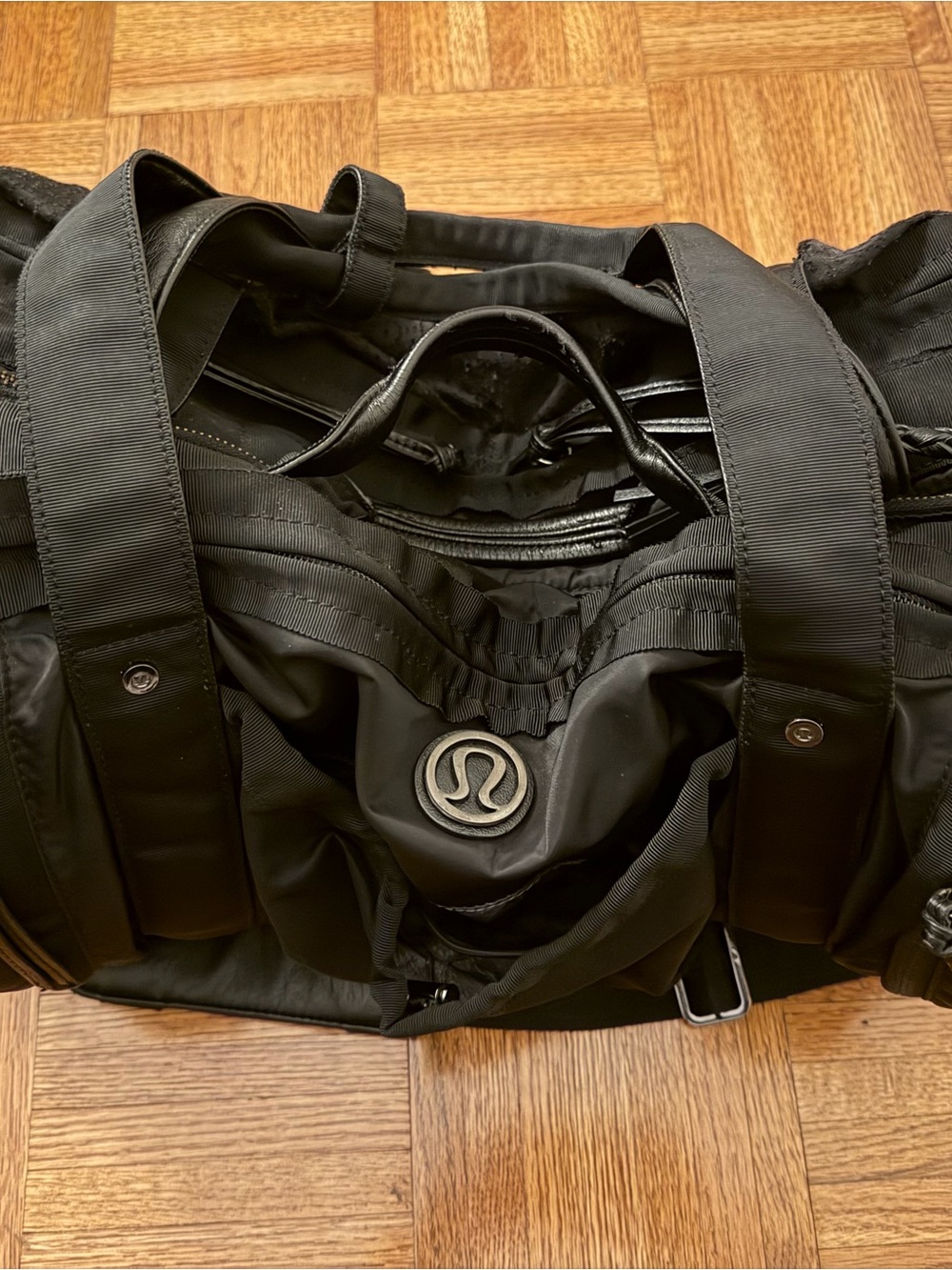 lululemon athletica Black Duffel with Logo